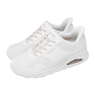 【SKECHERS】休閒鞋 Uno Slip-Ins 寬楦 白 女鞋 氣墊 運動鞋 瞬穿科技 177118WWHT