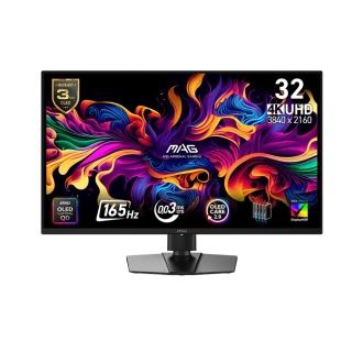 【MSI 微星】無線鍵鼠組★MAG 322UP QD-OLED E16 32型 165Hz 電競螢幕(0.03ms/QD-OLED/HDR400)