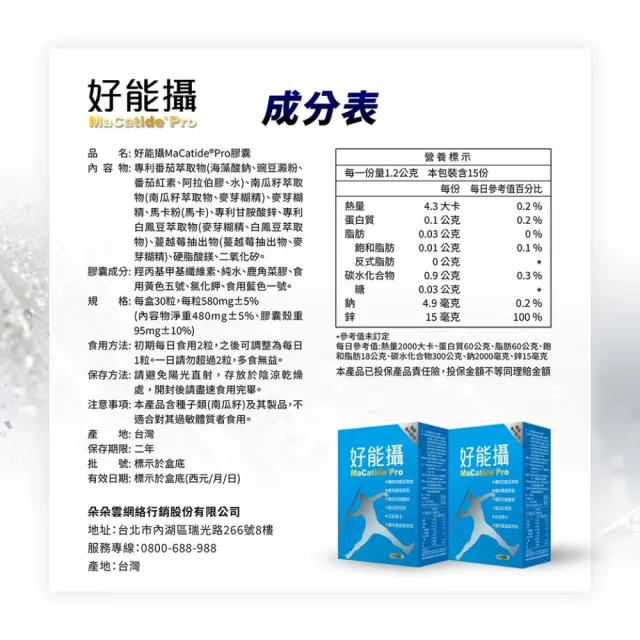 【好好聊日子】好能攝(多國專利配方白鳳豆萃取)