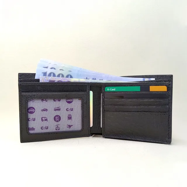 【M2ND】普爾琿鴕鳥皮雙折短夾/男皮夾(T48A)