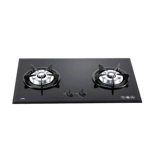 【喜特麗】雙口黑色強化玻璃檯面爐 JT-2203A-1 原廠安裝