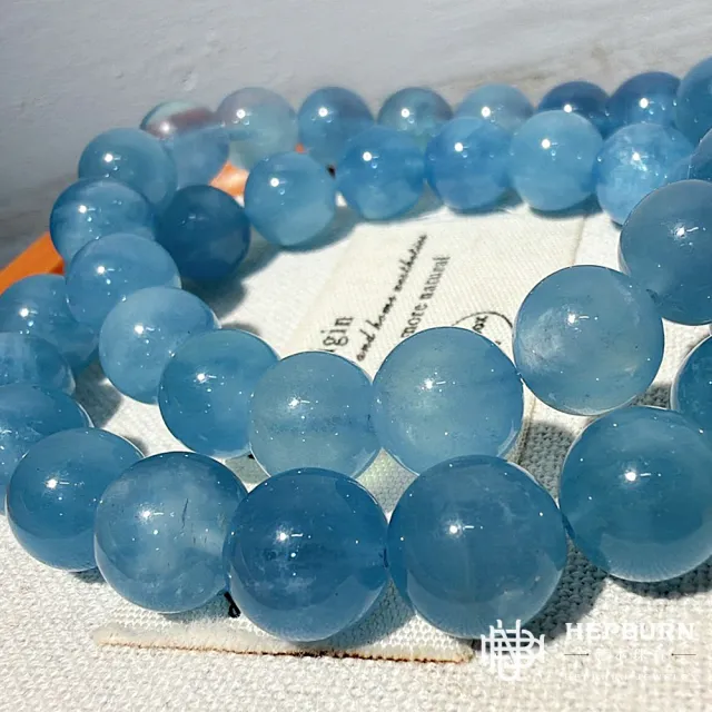 【赫本珠寶】($4680)濃郁海藍寶手串