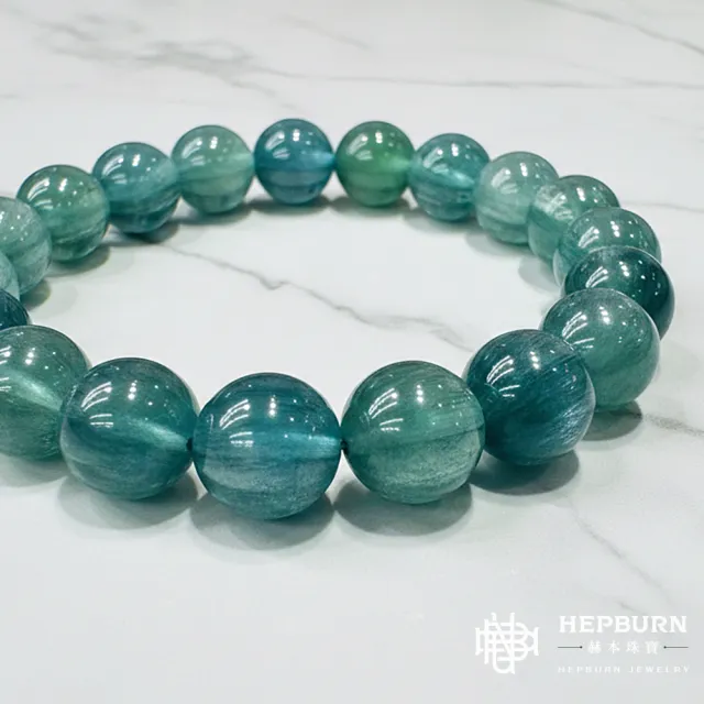 【赫本珠寶】($4980)貓眼藍綠晶手串
