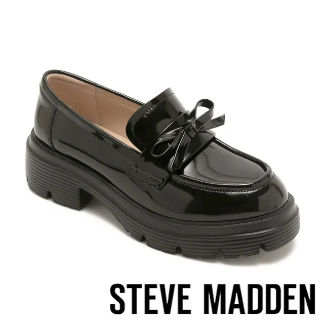【steve madden】簡約素面蝴蝶結樂福鞋 TWPENNY(黑色)