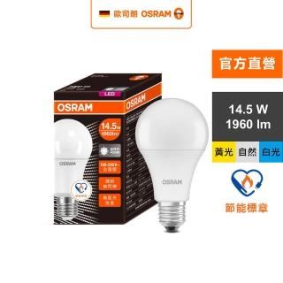 【Osram 歐司朗】14.5W LED燈泡 4入組(節能標章)