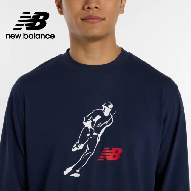 【NEW BALANCE】NB 大學T 大谷翔平x長袖上衣_男性_黑/深藍_MT6129GVBK_MT6129GVTNV(美版 版型偏大)