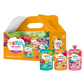 【十全】iOiO食在愛我 YiBiYaYa一比呀呀100%綜合果汁禮盒100ml(嬰幼兒果汁、禮盒)