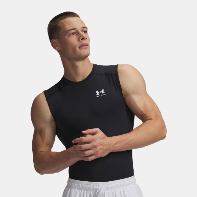 【UNDER ARMOUR】UA 男 HG Armour 緊身背心_1361522-001(黑色)