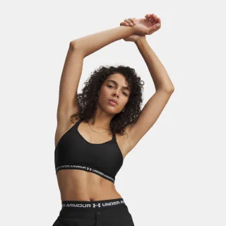 【UNDER ARMOUR】UA 女 Crossback 低衝擊運動內衣_1386424-008(黑色)