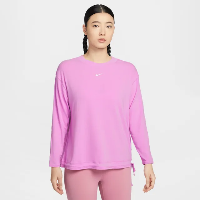 【NIKE 耐吉】AS W NK ONE RELAXED DF LS TOP 粉色 薄長袖 長T 女款 IQ0338-503