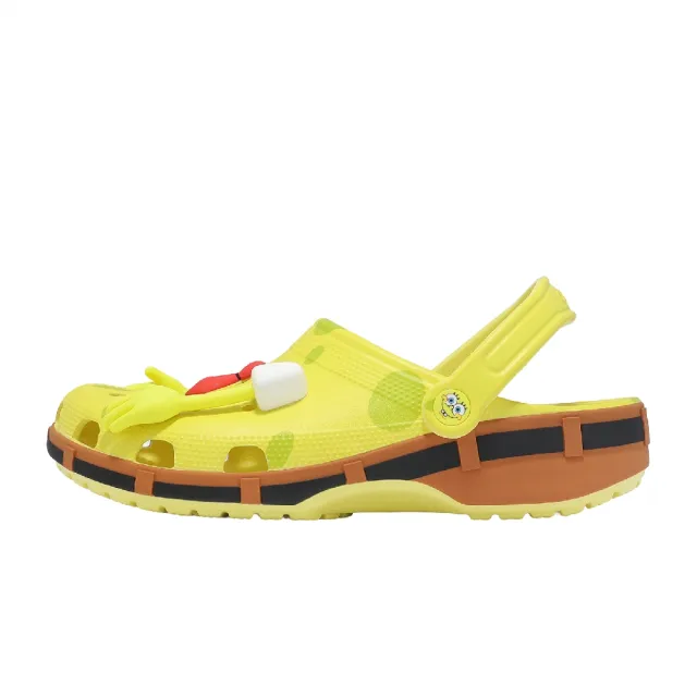 【Crocs】洞洞鞋 Spongebob Classic Clog 男鞋 女鞋 海綿寶寶 香蕉黃 涼拖鞋(2098247HD)