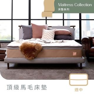【Derek 德瑞克名床】台灣製雙人特大馬毛乳膠獨立筒床墊6x7尺x30cm-頂級馬毛床墊