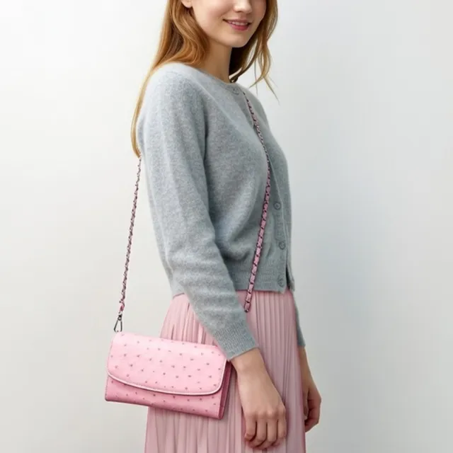 【M2nd】鴕鳥皮WOC長夾包(T40A)