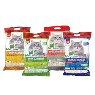 【ECO 艾可】豆腐貓砂7L-4入-原味/綠茶/玉米/活性炭(環保貓砂)
