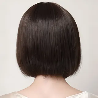 【LEEHER】短髮假髮/真人假髮/真人髮絲/假髮片/波波頭假髮/女生假髮/透氣假髮/全套頭假髮/遞針分縫款