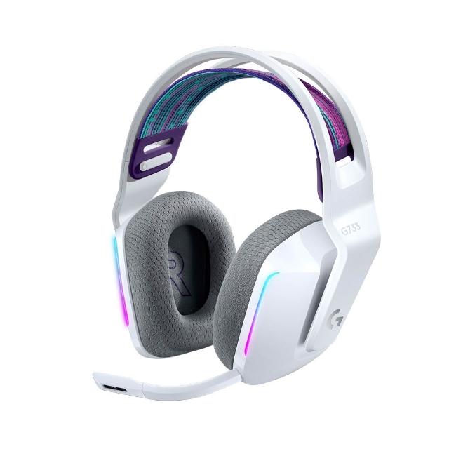 【Logitech G】G733 無線RGB炫光電競耳機麥克風(極光白)
