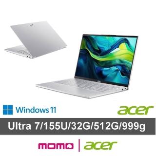 【Acer】Office2024★14吋Ultra 7極輕薄AI筆電(Swift Lite/SFL14-54M-72JK/Ultra 7-155U/32G/512G/W11)