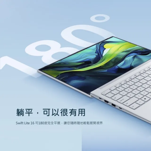 【Acer】羅技滑鼠組★16吋Ultra 5 極輕薄AI筆電(Swift Lite/SFL16-51M-5184/Ultra 5-115U/16G/512G/W11)