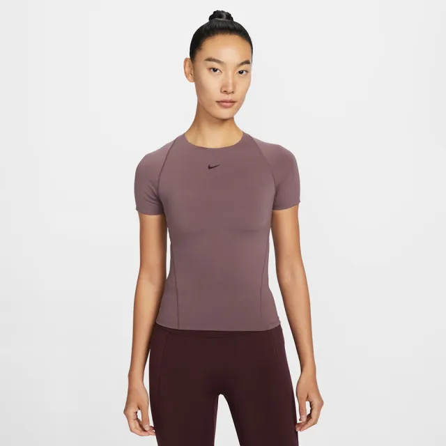 【NIKE 耐吉】短袖上衣 女 速乾 AS W NK DF UNVRSA SS TOP SNL 紫藕 IO1272-502