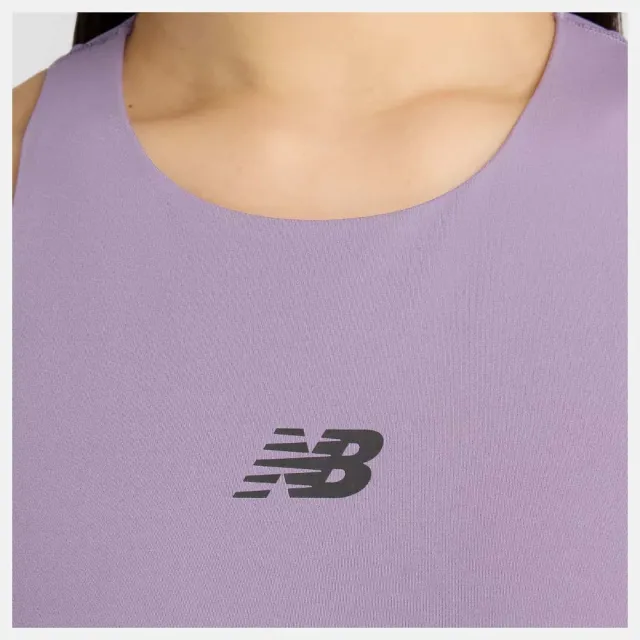 【NEW BALANCE】NB 背心 女 慢跑 短版 美規 紫 WT61P7F8AA5