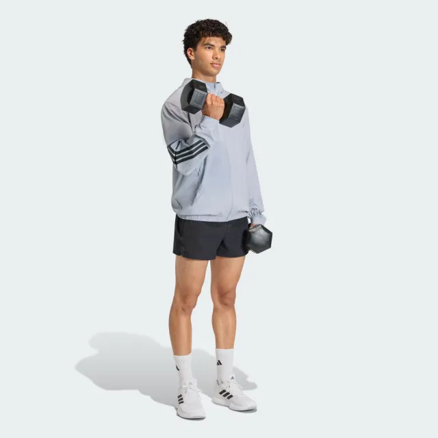 【adidas 愛迪達】外套 男 運動風衣外套 TECHESS TRACK-T 淺銀 KQ7482