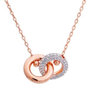 【SWAROVSKI 施華洛世奇】Dextera 玫瑰金水晶鏈墜 5738200