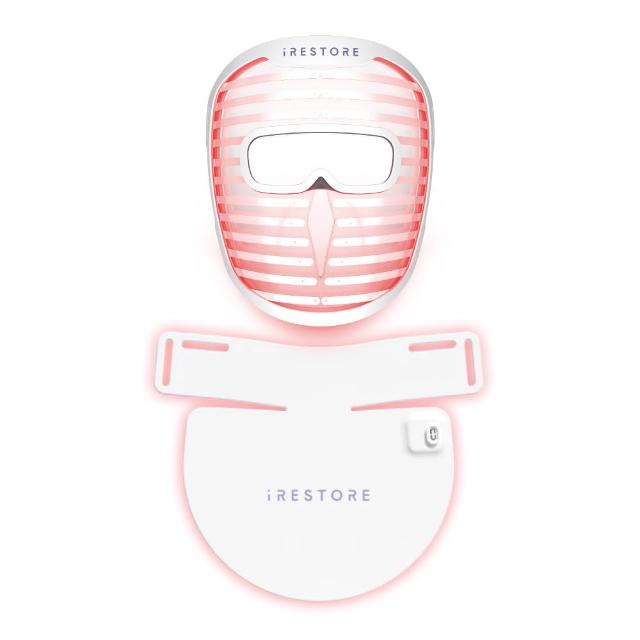 【iRestore】雙重嫩膚組「美容面罩+頸胸美膚儀」LED美膚嫩膚儀