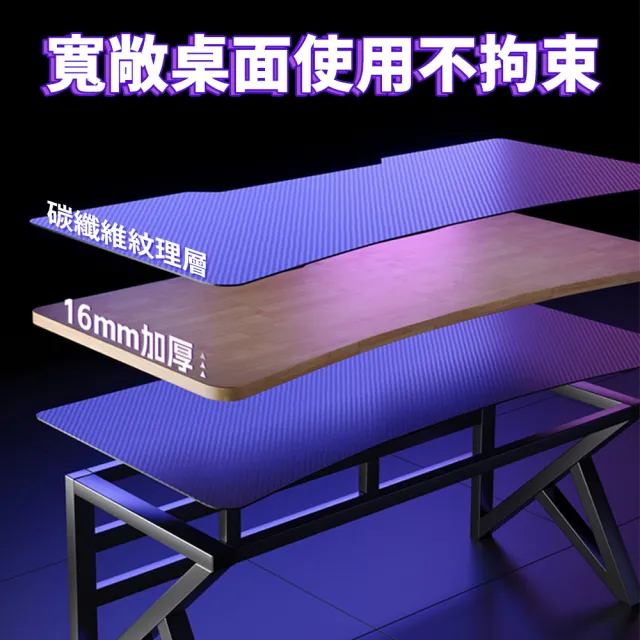【靚白家居】超神電腦桌 160公分 升級款 S309(電競桌 書桌 工作桌 居家辦公桌 餐桌)