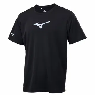 【MIZUNO 美津濃】短袖上衣 男 吸濕排汗 抗紫外線 黑 32TAD00509
