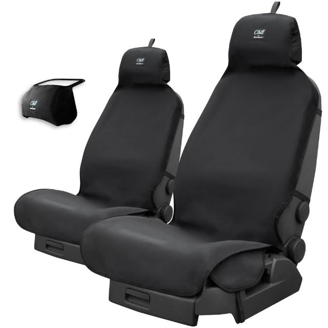 【Authentics】Chill 防水機能車椅套(前座2D 2入—台灣品牌汽車椅套 吸汗、防水、抗菌除臭、專利收納)