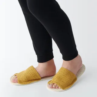 【MUJI 無印良品】室內前開拖鞋(原*芥黃/原*深藍)