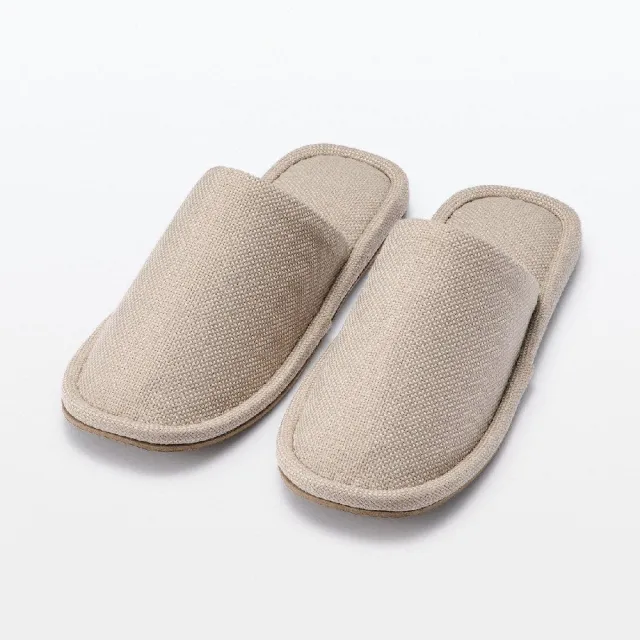 【MUJI 無印良品】可水洗左右皆可使用拖鞋(黑色/米色)