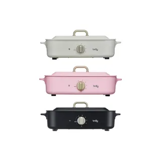 【only】S6超級鍋 食品級不沾多功能分離式烤盤白粉黑三色(多種配件可選購波紋.章魚.六圓.深鍋.鴛鴦鍋)