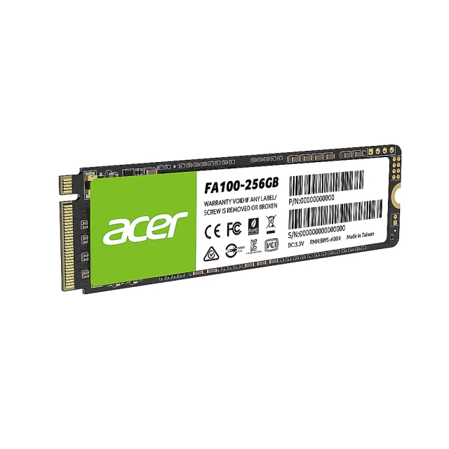 【Acer 宏碁】FA100 1TB M.2 PCIe Gen3 ssd固態硬碟 5年保固(最高讀取3300MB/s)