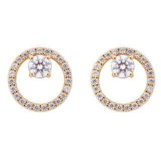 【SWAROVSKI 施華洛世奇】Constella 玫瑰金耳環 5692263