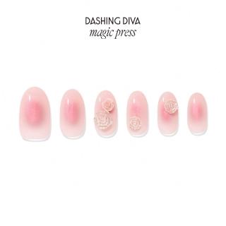 【DASHING DIVA】magic press 頂級璀璨美甲片30入 薄紗紅暈