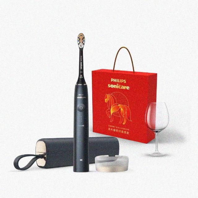 【Philips 飛利浦】官方直營 Sonicare頂級尊榮AI智能音波電動牙刷- HX9996/12 靜夜藍(馬年禮盒組)