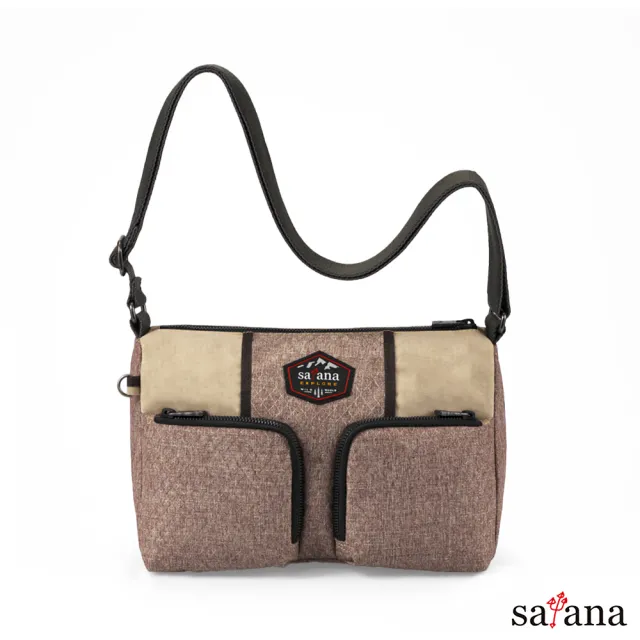 【satana】速達 EXPLORE 探索城市斜背包 側背包 肩背包 輕量防潑水 台灣製 SOSE0030 - 奶茶拼接