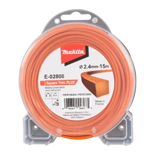 【MAKITA 牧田】E-02808 方形尼龍繩(橘色)2.4mm*15M