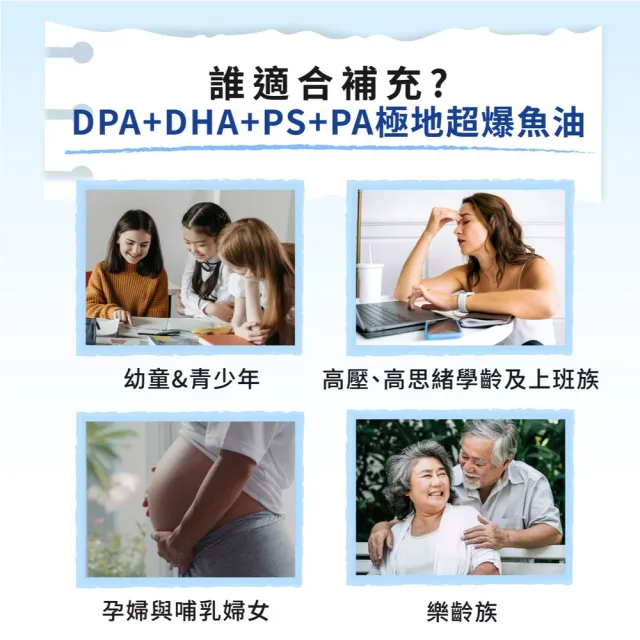 珠驤保健 極地超爆魚油軟膠囊 30粒/盒(DPA+DHA PS+PA)