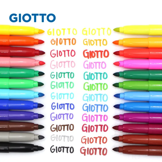 【GIOTTO】可洗式兒童安全彩色筆(12色)｜水洗彩色筆 兒童彩色筆