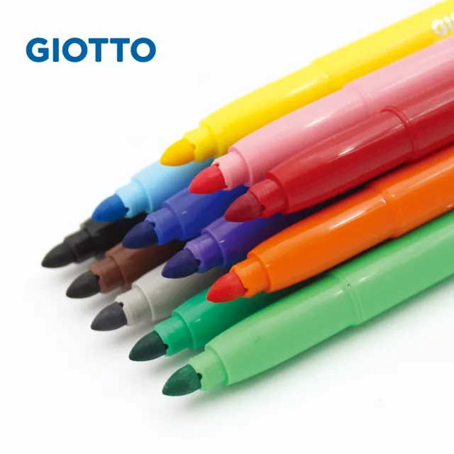 【GIOTTO】可洗式兒童安全彩色筆(12色)｜水洗彩色筆 兒童彩色筆