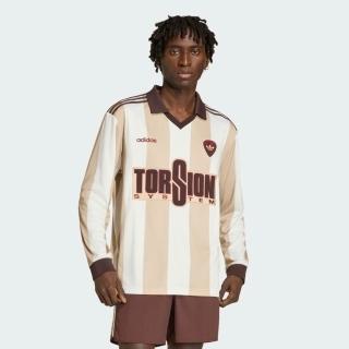【adidas 愛迪達】Brit Hme Jersey 男 長袖上衣 休閒長袖 球衣 米 棕 亞版(KV6875)