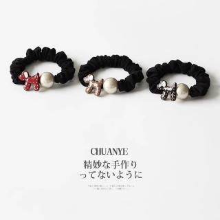 【TWINKLE】TW1481#髮圈★*可愛狗狗*馬尾髮圈/質感髮圈(3色)