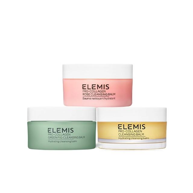 ELEMIS愛莉美 海洋膠原精油卸妝膏 是一款高階卸妝產品，結合海洋膠原蛋白與精油成分，溫和卸除彩妝與汙垢，同時保養肌膚。提供經典版、大馬士革玫瑰版、無花果限定版及甜慾黑櫻桃版四種選擇，適合各種膚質使用，為臉部與眼部提供雙重卸妝保養。