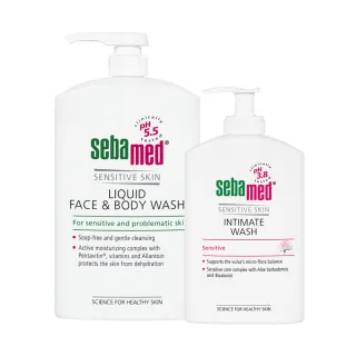 【SEBAMED 施巴】潔膚露1000ml+護潔露400ml(總代理)