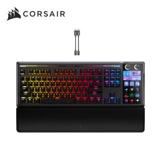 【CORSAIR 海盜船】GALLEON 100 海皇SD多媒體 5吋LCD RGB機械鍵盤(紫軸/黑)