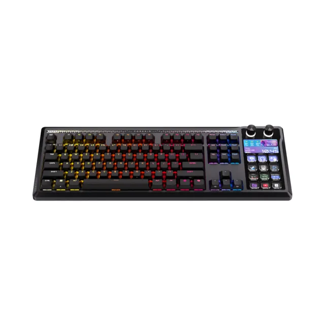 【CORSAIR 海盜船】GALLEON 100 海皇SD多媒體 5吋LCD RGB機械鍵盤(紫軸/黑)