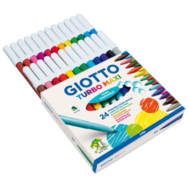 【GIOTTO】可洗式兒童安全彩色筆24色(水洗彩色筆 兒童彩色筆 不縮頭)