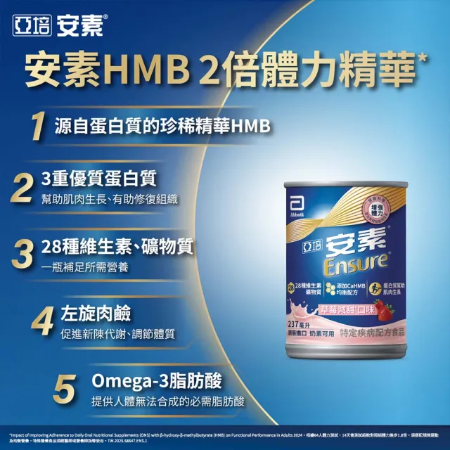 曾寶儀的人生藏寶圖【亞培】安素草莓減甜 HMB升級配方 237ml x 24入 x4箱